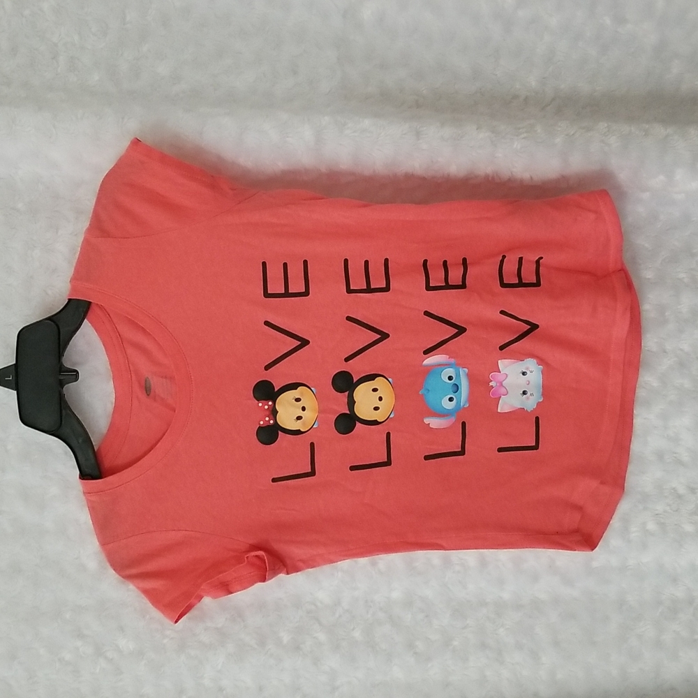 Old Navy Tee w/Mickey, Minnie, and Stitch on the front.